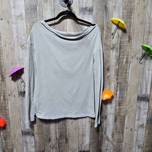 Standard James Perse Grey Boat Neck Jersey Top